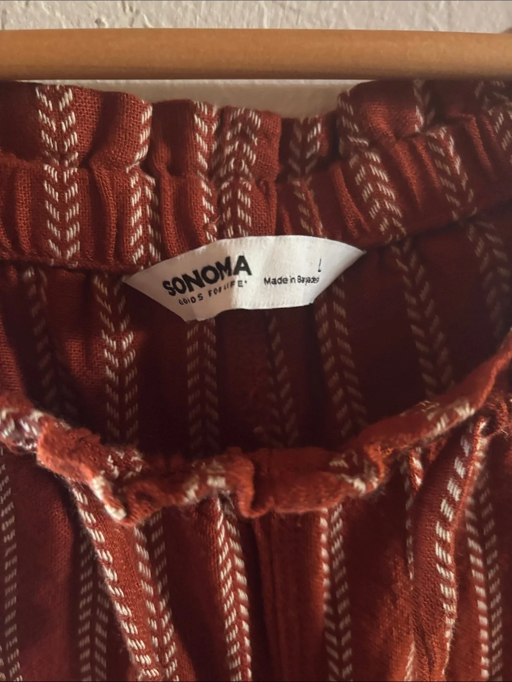 Sonoma Burnt Orange Striped woman’s Drawstring Joggers